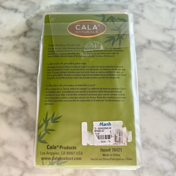 Cala Naturale Travel Bamboo 5 Piece Brush Set New - Picture 4 of 8